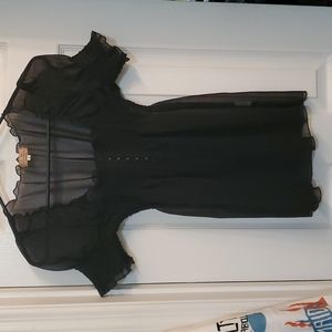 Pretty S line black sheer top